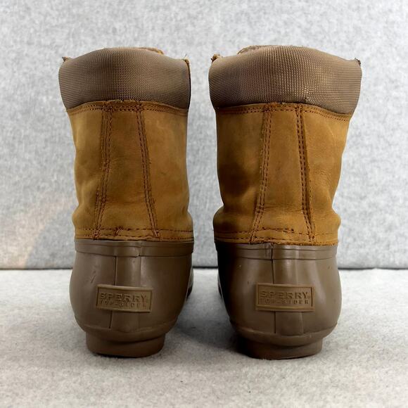 Sperry Top-Sider Shearwater Waterproof Rubber Leather Duck Boot-Brown-Women  8 - Picture 7 of 11